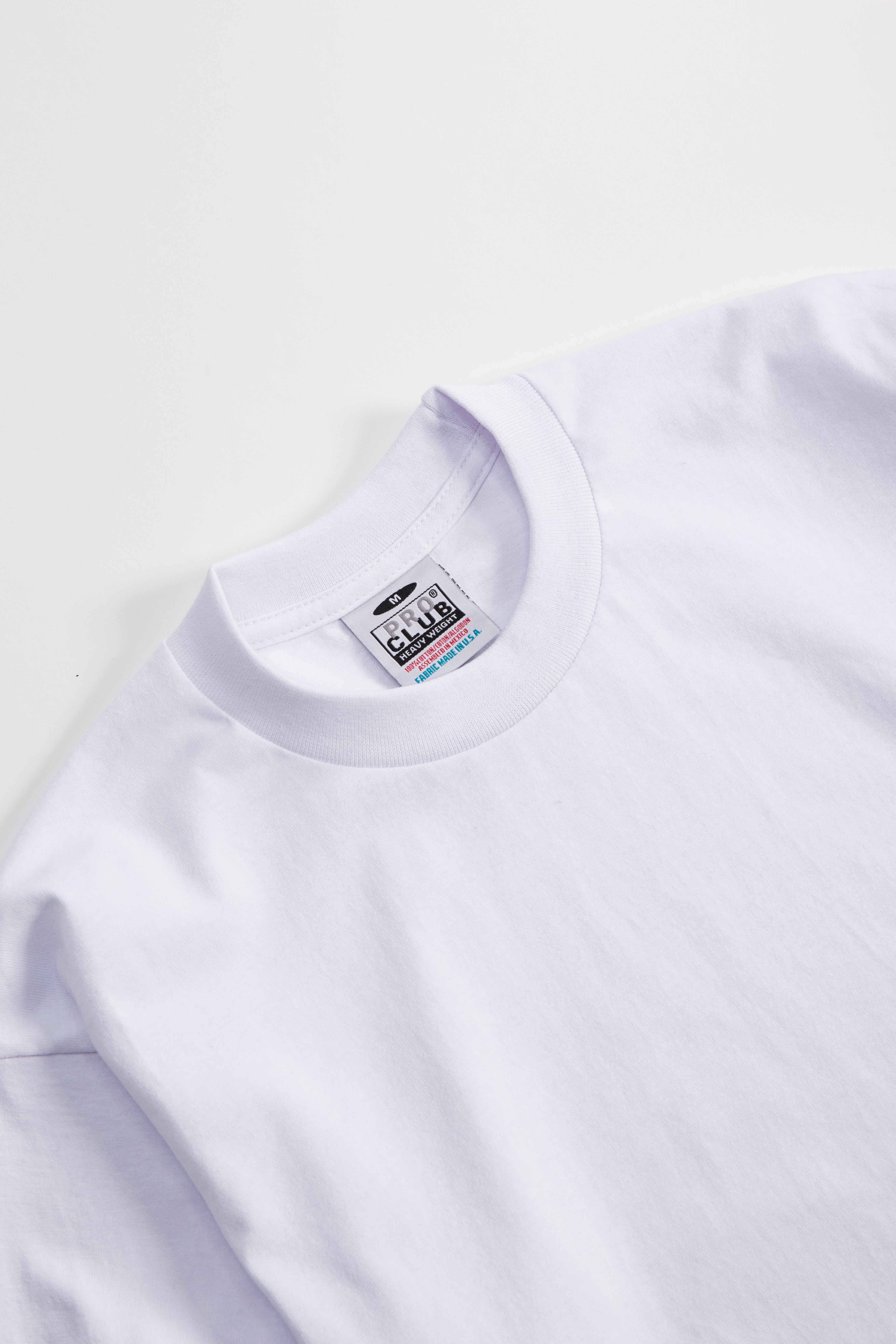 white pro club t shirt