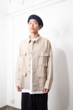 By R AW20 Linen Military Jacket